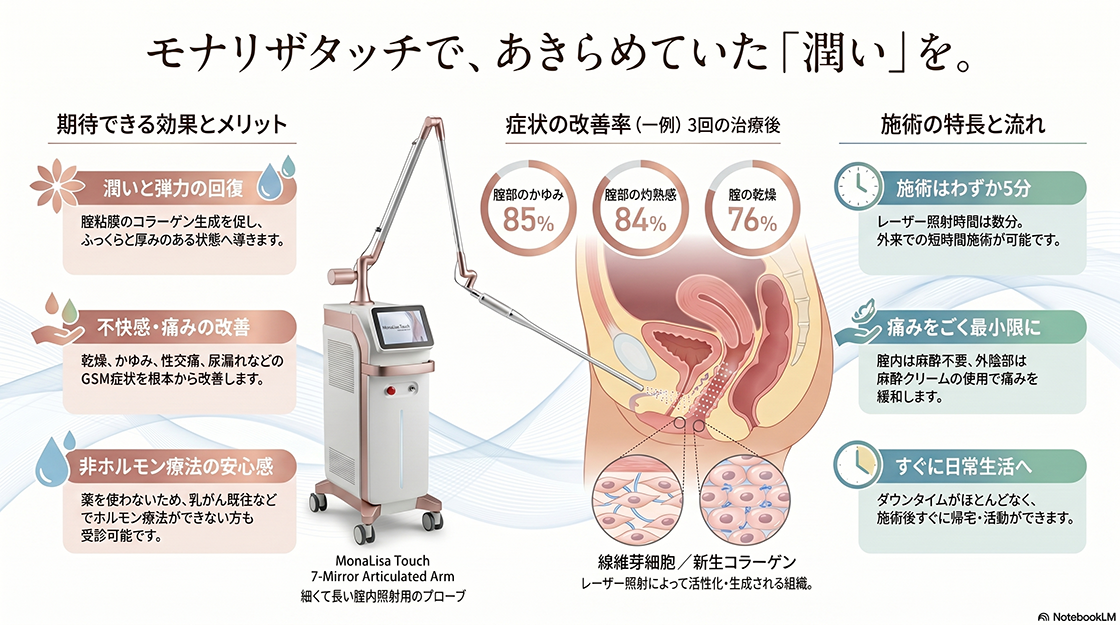 モナリザタッチであきらめていた「潤い」を